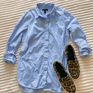 J. Crew checker fall button dressy work top